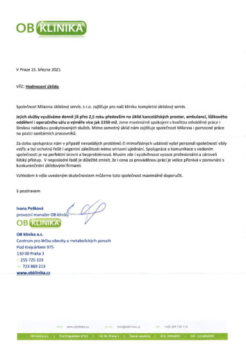 Reference OB Klinika